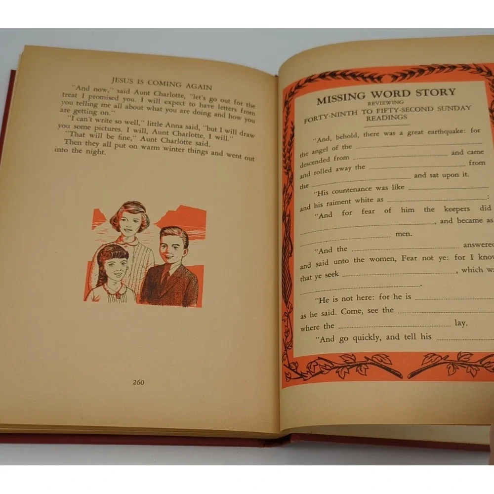 VTG 1962 Child's Bible Reader Illustrated With Color Plates By‎ Charlotte Yonge